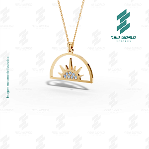 Arquivo de Pingente Sol Nascente - Formato DXF - Tamanho 28 mm