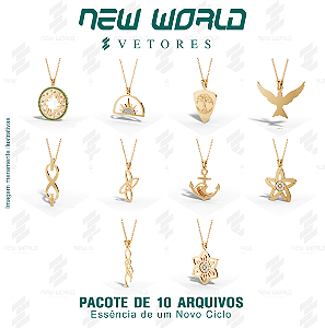 Pacote de Arquivos de Pingente Essência de um Novo Ciclo - Formato DXF - Tamanho 30 mm