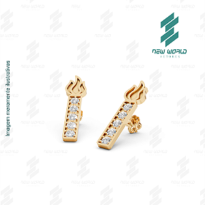 Arquivo de Brinco Vela Cintilante - Formato DXF - Tamanho 15 mm