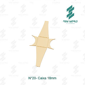 Arquivo de Anel Caixa N°20 - Formato DXF, SVG - Tamanho 18 mm