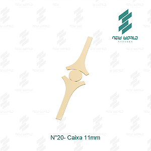 Arquivo de Anel Caixa Redonda N°20 - Formato DXF, SVG - Tamanho 11 mm