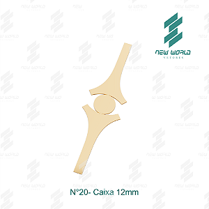 Arquivo de Anel Caixa Redonda N°20 - Formato DXF, SVG - Tamanho 12 mm