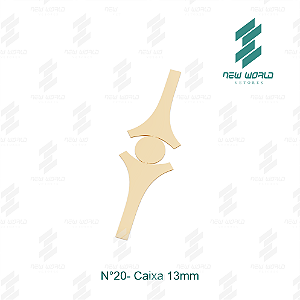 Arquivo de Anel Caixa Redonda N°20 - Formato DXF, SVG - Tamanho 13 mm