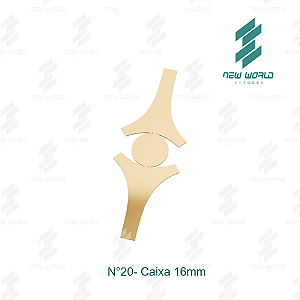 Arquivo de Anel Caixa Redonda N°20 - Formato DXF, SVG - Tamanho 16 mm