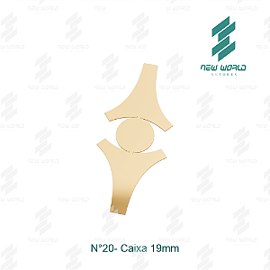 Arquivo de Anel Caixa Redonda N°20 - Formato DXF, SVG - Tamanho 19 mm