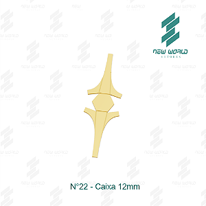 arquivo de Anel Caixa Hexagonal N°22 - Formato DXF, SVG - Tamanho 12 mm