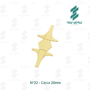 Arquivo de Anel Caixa Hexagonal N°22 - Formato DXF, SVG - Tamanho 20 mm