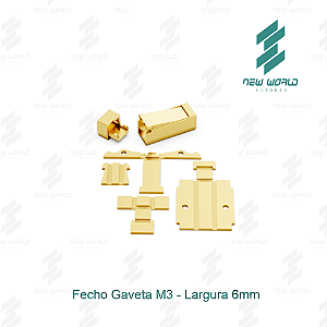 Arquivo de Fecho Gaveta 3 - Formato DXF, SVG - Tamanho 6 mm