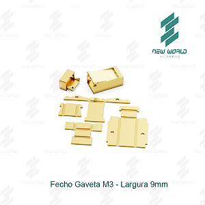 Arquivo de Fecho Gaveta 3 - Formato DXF, SVG - Tamanho 9 mm