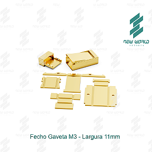Arquivo de Fecho Gaveta 3 - Formato DXF, SVG - Tamanho 11 mm