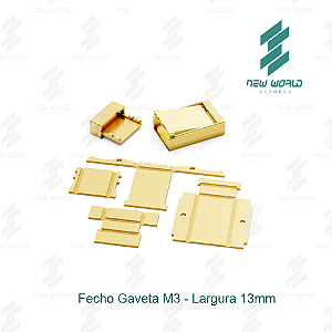 Arquivo de Fecho Gaveta 3 - Formato DXF, SVG - Tamanho 13 mm