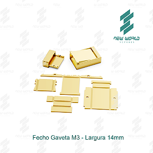 Arquivo de Fecho Gaveta 3 - Formato DXF, SVG - Tamanho 14 mm