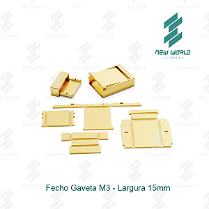 Arquivo de Fecho Gaveta 3 - Formato DXF, SVG - Tamanho 15 mm