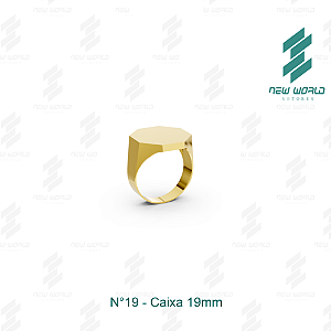 Arquivo de Anel Caixa Octogonal N°19 - Formato DXF, SVG - Tamanho 19 mm (para chapa de 0,5mm)