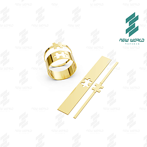 Arquivo de Anel Quebra Cabeça Vazado Autismo - Formato DXF, SVG - Tamanho 8 e 6 mm