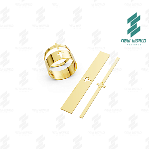 Arquivo de Anéis Cruz Vazada - Formato DXF, SVG - Tamanho 8 e 6 mm