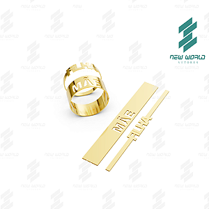 Arquivo de Anéis Mãe e Filha Vazado - Formato DXF, SVG - Tamanho 8 e 6 mm