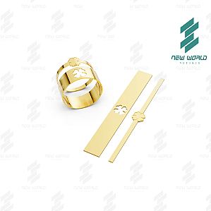 Arquivo de Anéis Trevo de 4 Folhas Vazado - Formato DXF, SVG - Tamanho 8 e 6 mm