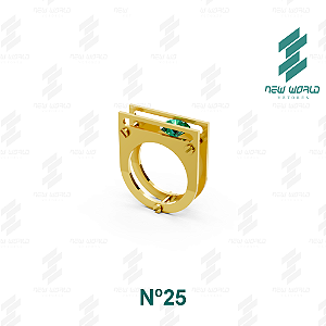 Arquivo de Anel Fenda com Pedra 8mm - Formato DXF, SVG - Nº25 (para chapa de 1mm)