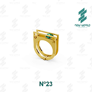 Arquivo de Anel Fenda com Pedra 8mm - Formato DXF, SVG - Nº23 (para chapa de 1mm)