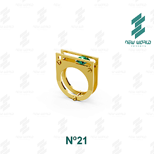 Arquivo de Anel Fenda com Pedra 8mm - Formato DXF, SVG - Nº21 (para chapa de 1mm)