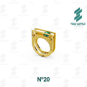 Arquivo de Anel Fenda com Pedra 8mm - Formato DXF, SVG - Nº20 (para chapa de 1mm)