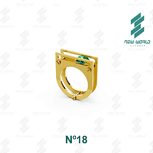 Arquivo de Anel Fenda com Pedra 8mm - Formato DXF, SVG - Nº18 (para chapa de 1mm)