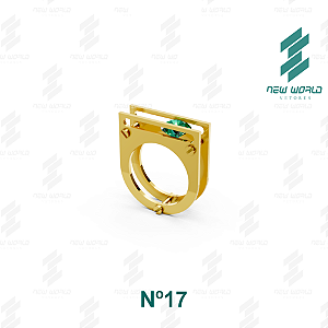 Arquivo de Anel Fenda com Pedra 8mm - Formato DXF, SVG - Nº17 (para chapa de 1mm)