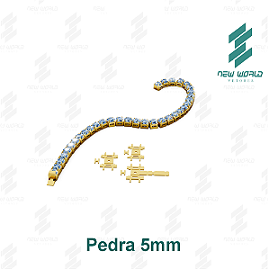 Arquivo de Pulseira Completa com Pedras - Formato DXF e SVG - Pedra Tamanho 5mm