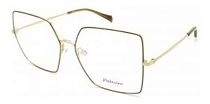 Óculos Armação Hickmann Hi1071 01a Dourado Metal Feminino