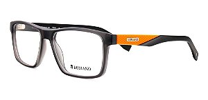Óculos Armação Romano Ro1077 C2 Preto Fosco Com Laranja