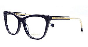 Óculos Armação Sabrina Sato Ss606 C1 Preto Com Dourado