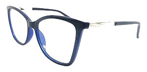 Óculos Armação Blue Macaw Gatinho Azul Feminino Premium