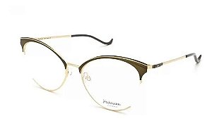 Óculos Armação Hickmann Hi1055 01a Dourado Metal Feminino