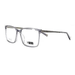 Óculos Armação Fox Fox237 Cinza Translucido Acetato Titanium