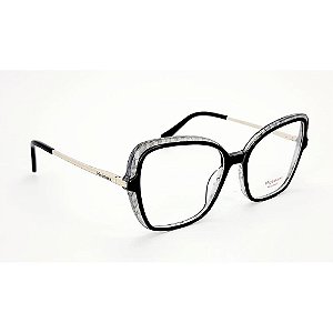 Óculos Armação Hickmann HI60030 A01 Feminino Quadrado Preto