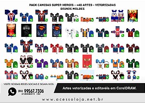 Pack Camisas Super Herois - +40 Artes - Vetorizadas