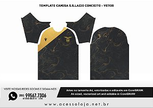 Template Camisa S.S.LAZIO CONceito - Vetor