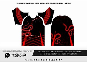 Template Camisa COBRA SERPENTE CONceito 2024 - Vetor