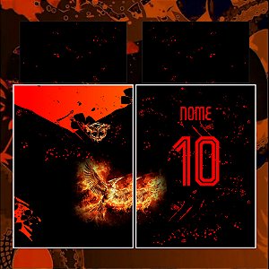 Template Camisa Patter - Interclasse Fenix Fogo 23 - Vetor