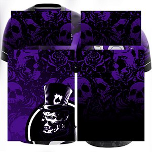 Arte Vetor Camisa de Interclasse Dragão com Fogo Roxo