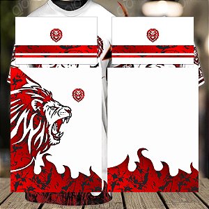 Arte Vetor Camisa InterClasse Dragão com Fogo 2023 Vermelho