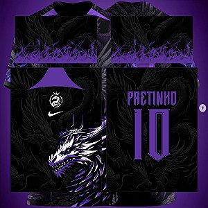 Template Camisa - InterClasse Dragão Roxo Coroa 24 - Vetor