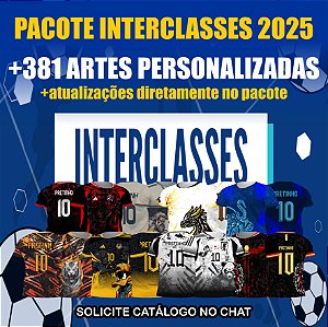 Pacote Camisas Template Interclasses 2025 - ARTE VETOR