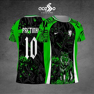 Template Camisa -  Tigre IA verde 25 - Vetor