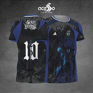 Template Camisa - Solo Leveling Blue 25 - Vetor