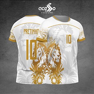 Template Camisa -  Leão Floral Dourado 2025 - Vetor
