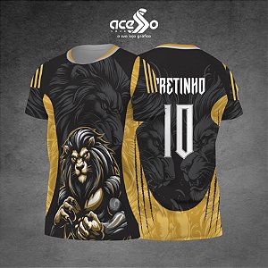 Template Camisa -  Leão Dourado Garras 25  - Vetor