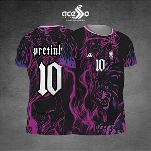 Template Camisa - León King Pink - Vetor