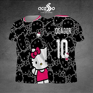 Template Camisa - Hello Kitty dando xau 25 - Vetor